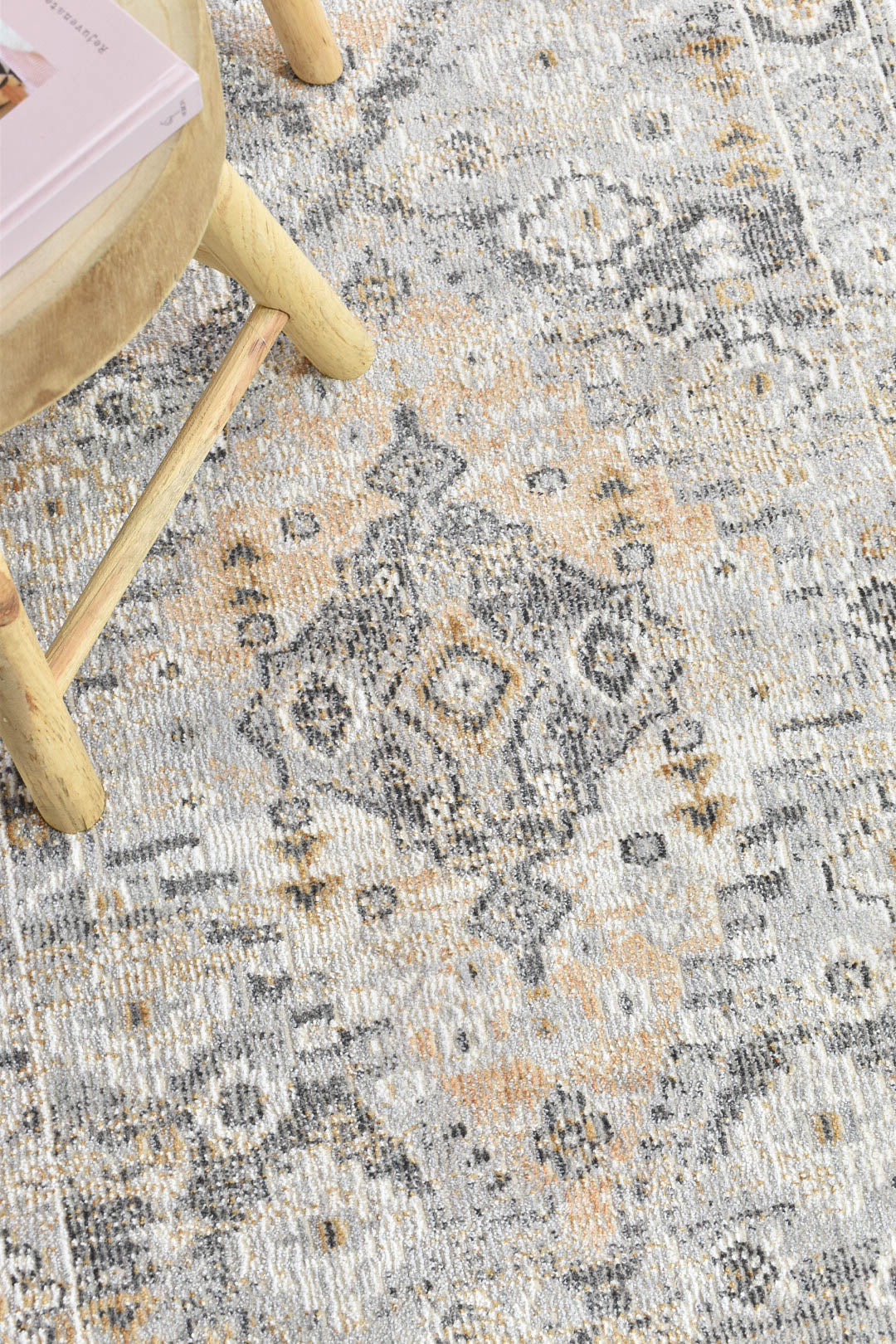 Marakesh Grey Mustard Rug 0320C