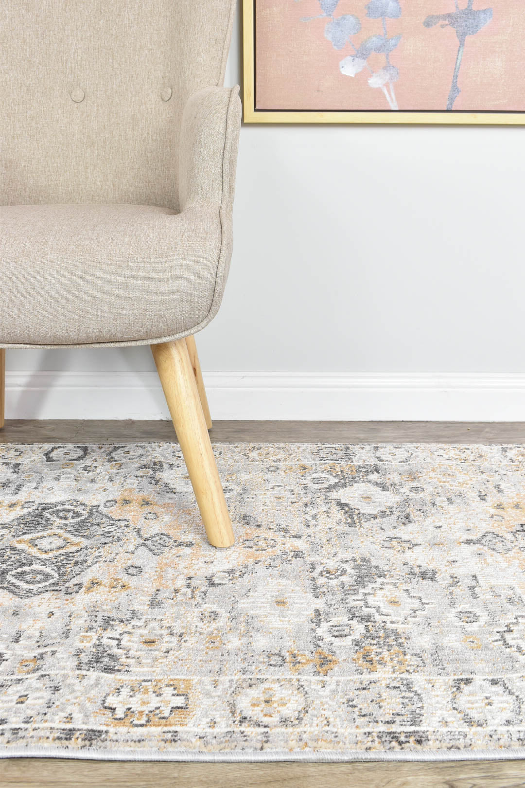 Marakesh Grey Mustard Rug 0320C