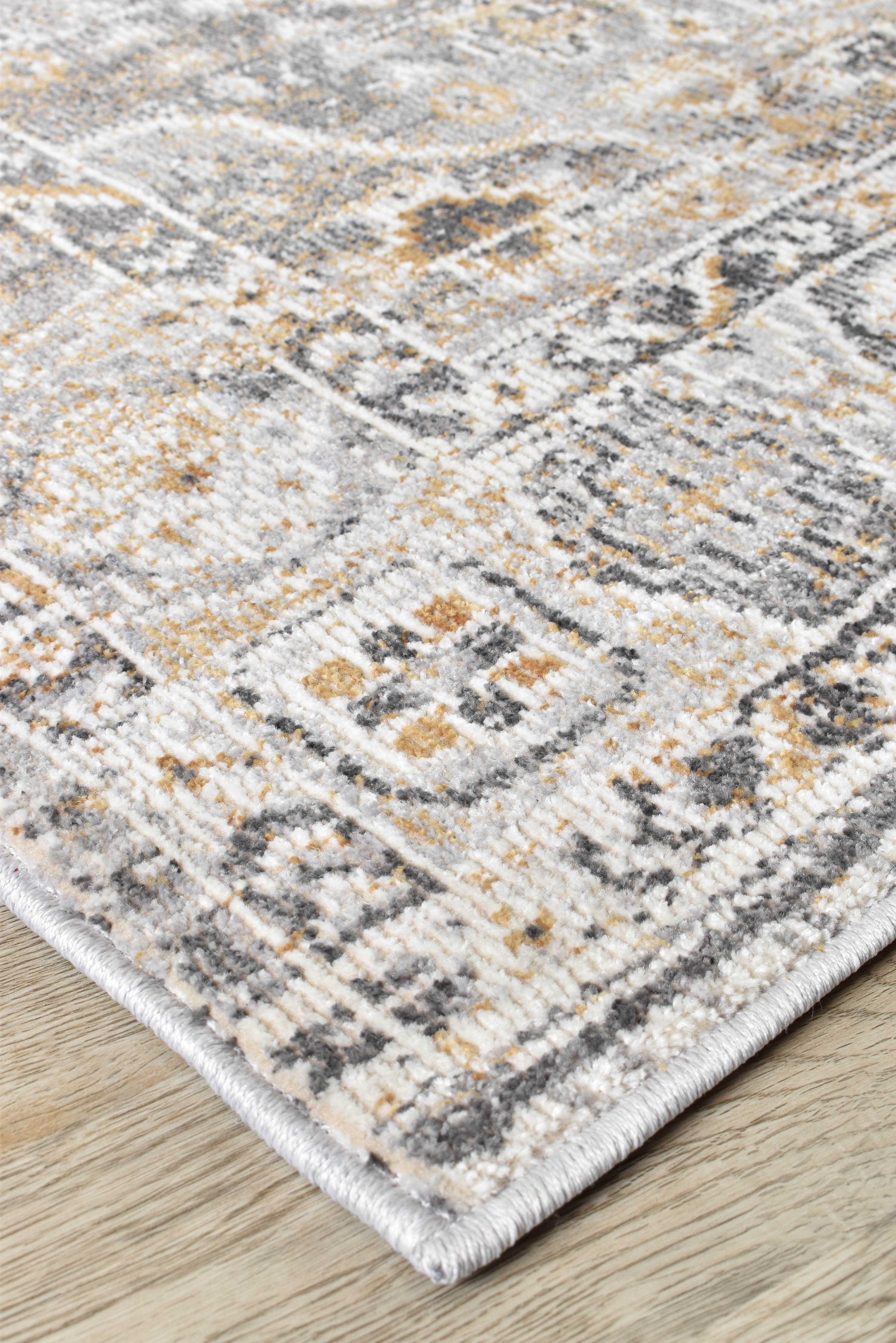 Marakesh Grey Mustard Rug 0320C