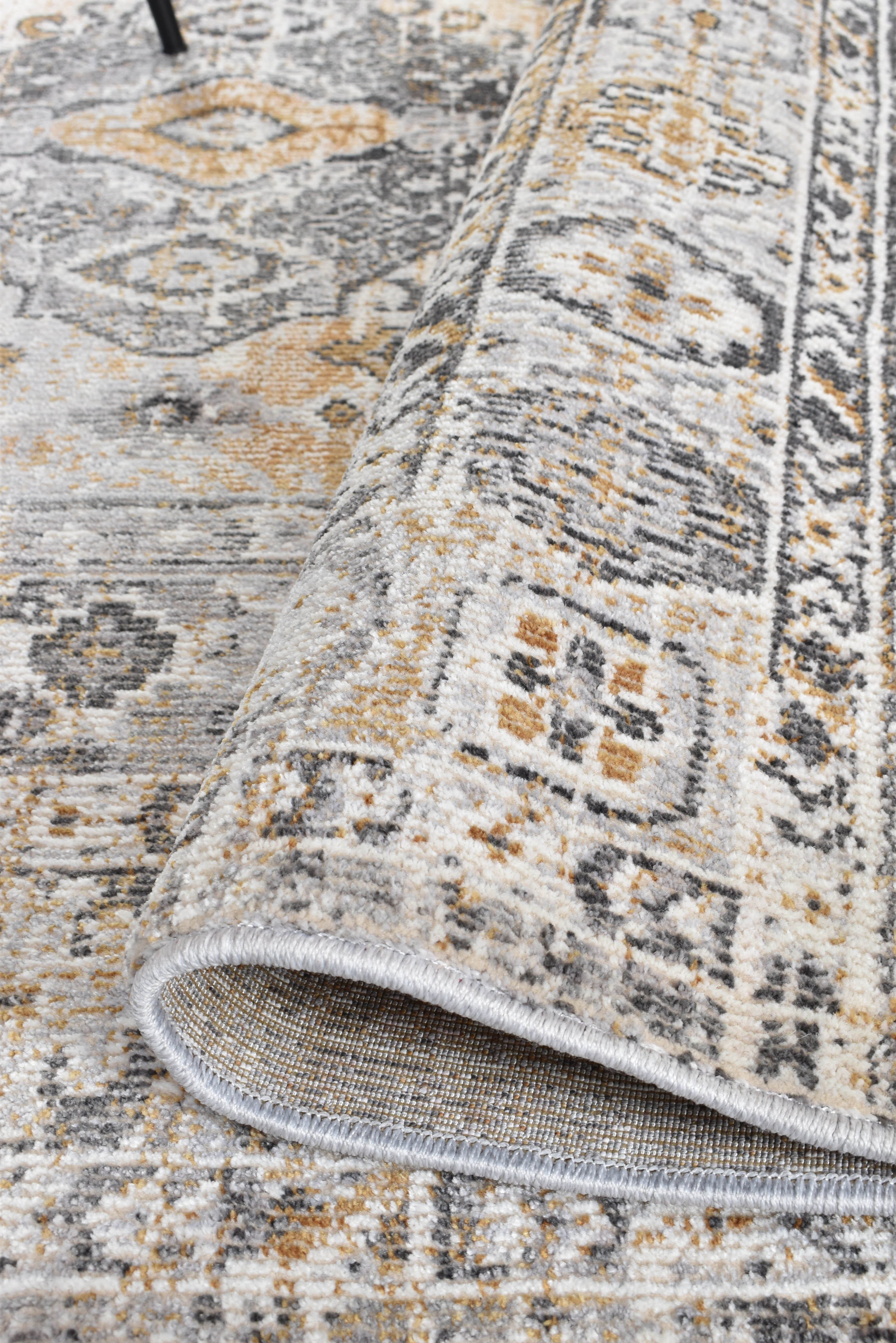 Marakesh Grey Mustard Rug 0320C