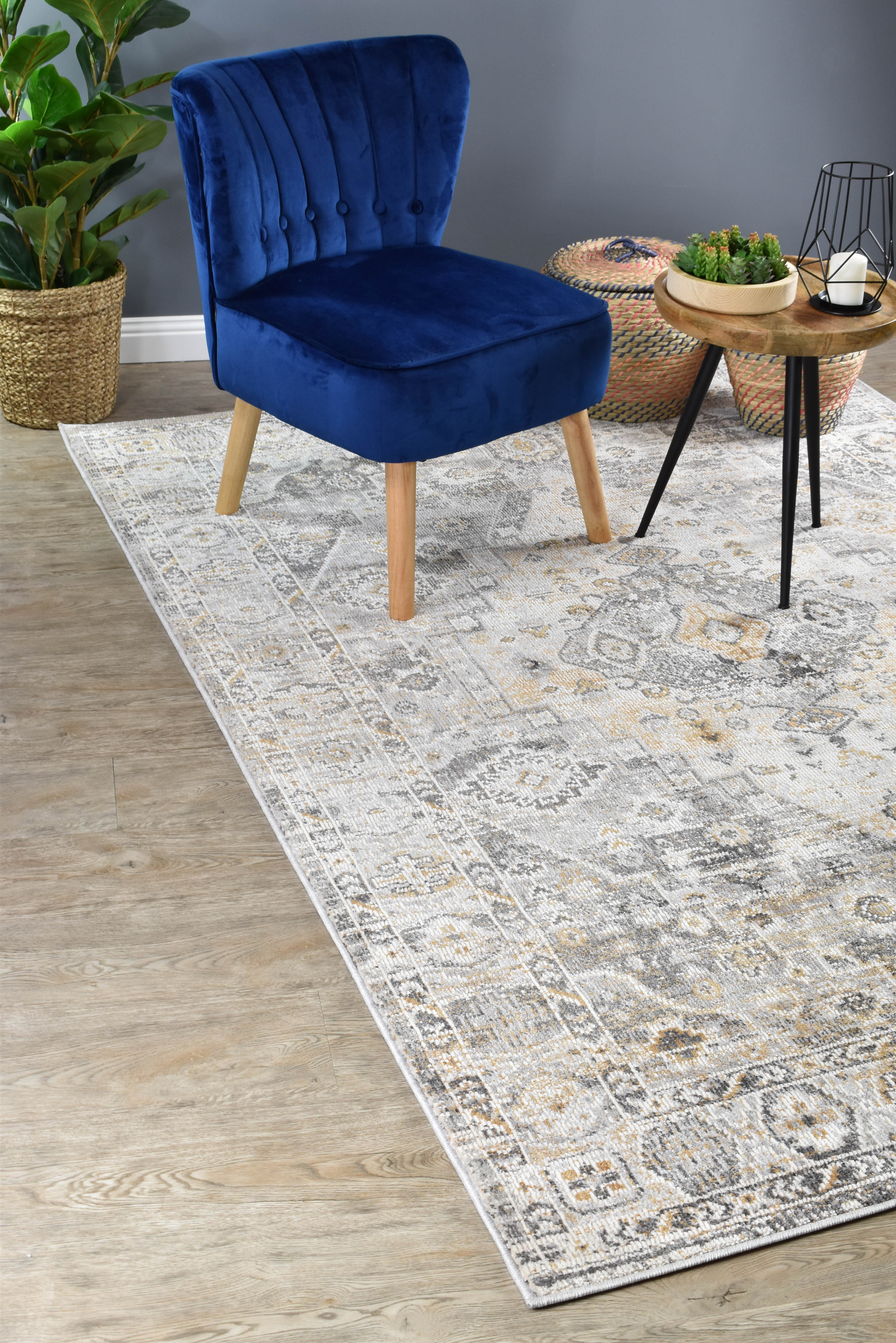 Marakesh Grey Mustard Rug 0320C