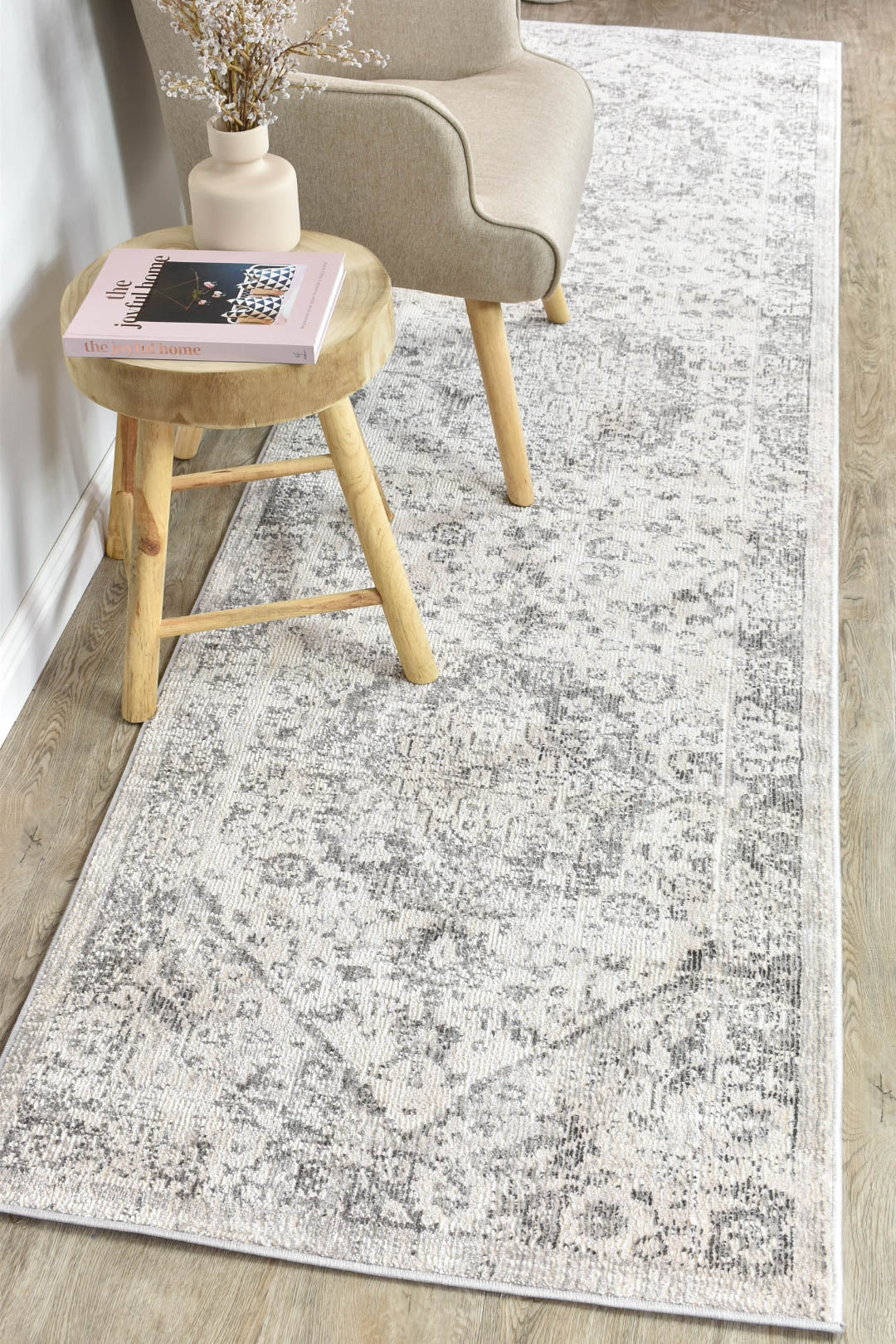 Marakesh Grey Runner Rug 0321B