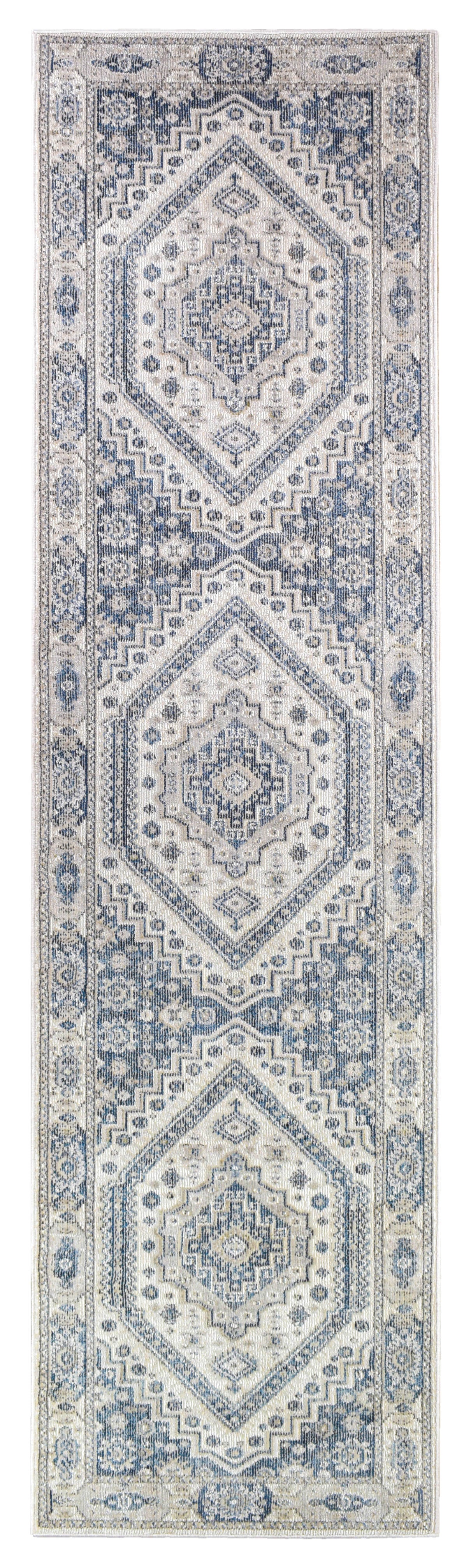 Marakesh Cream Blue Runner Rug A161A