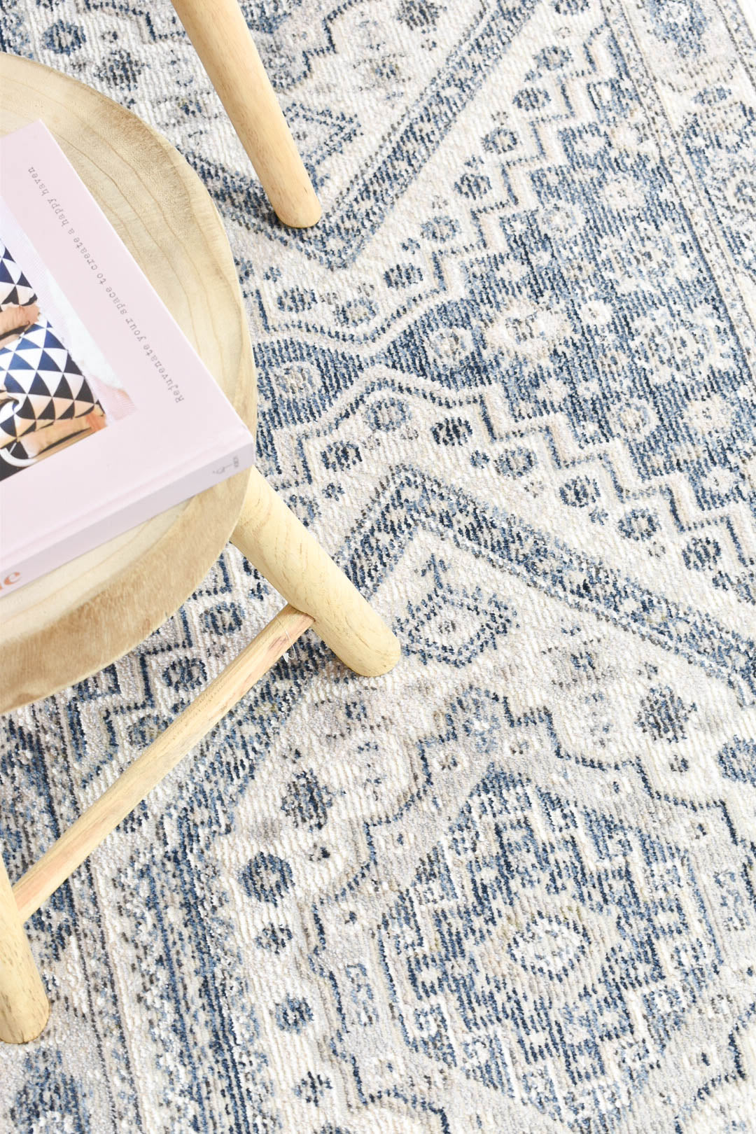 Marakesh Cream Blue Runner Rug A161A