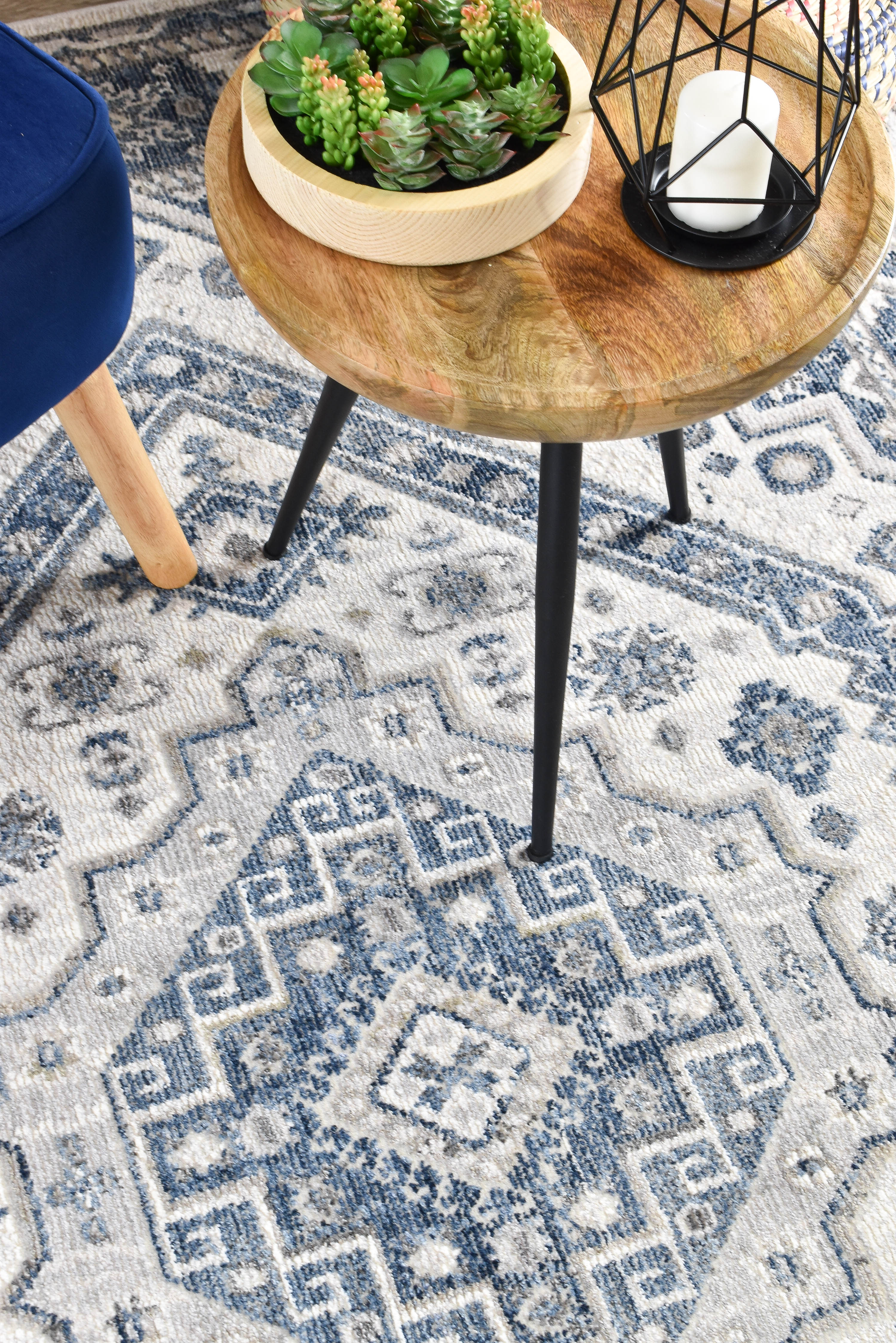 Marakesh Cream Blue Rug A161A