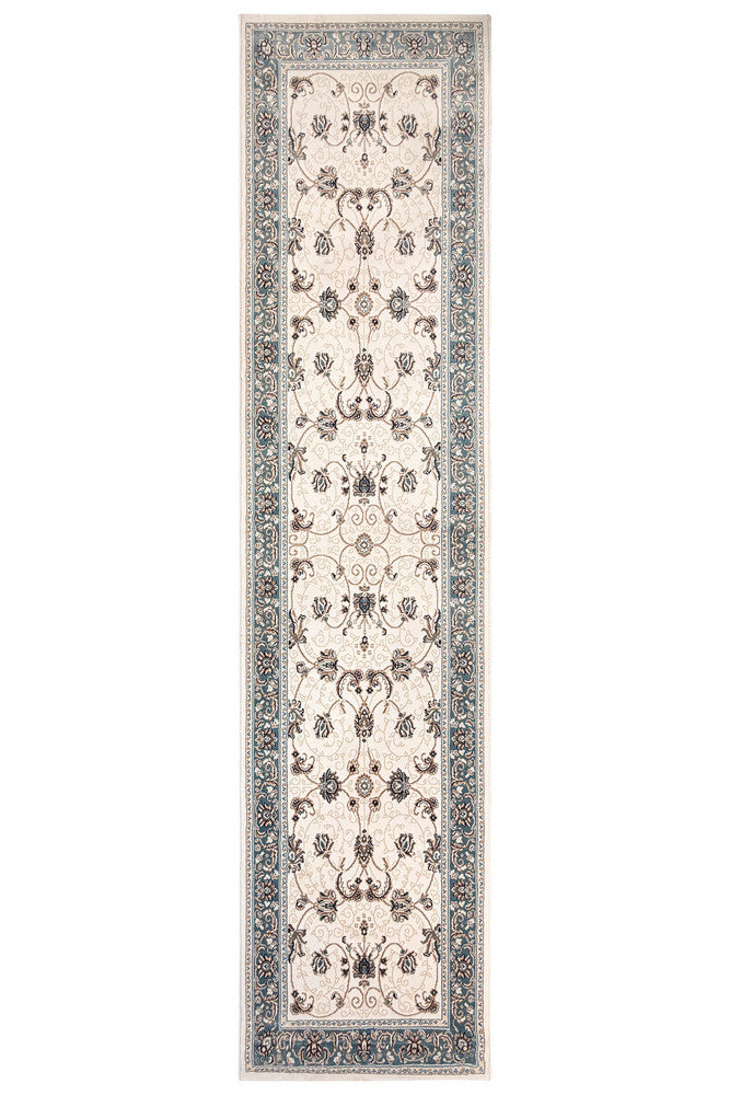 Riviera Traditional 84 Cream Blue Runner