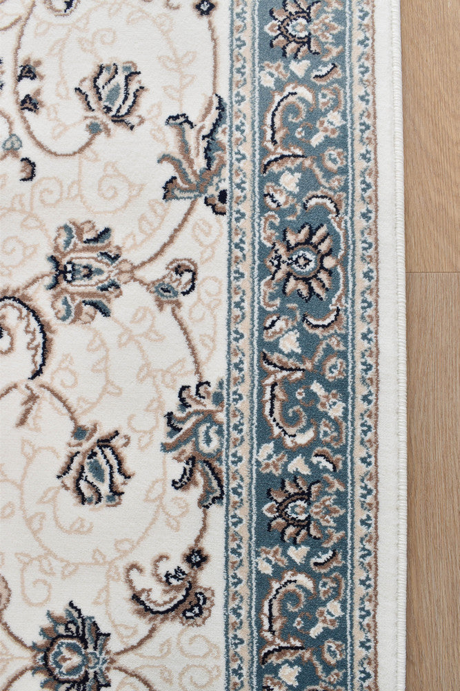Riviera Traditional 84 Cream Blue Runner