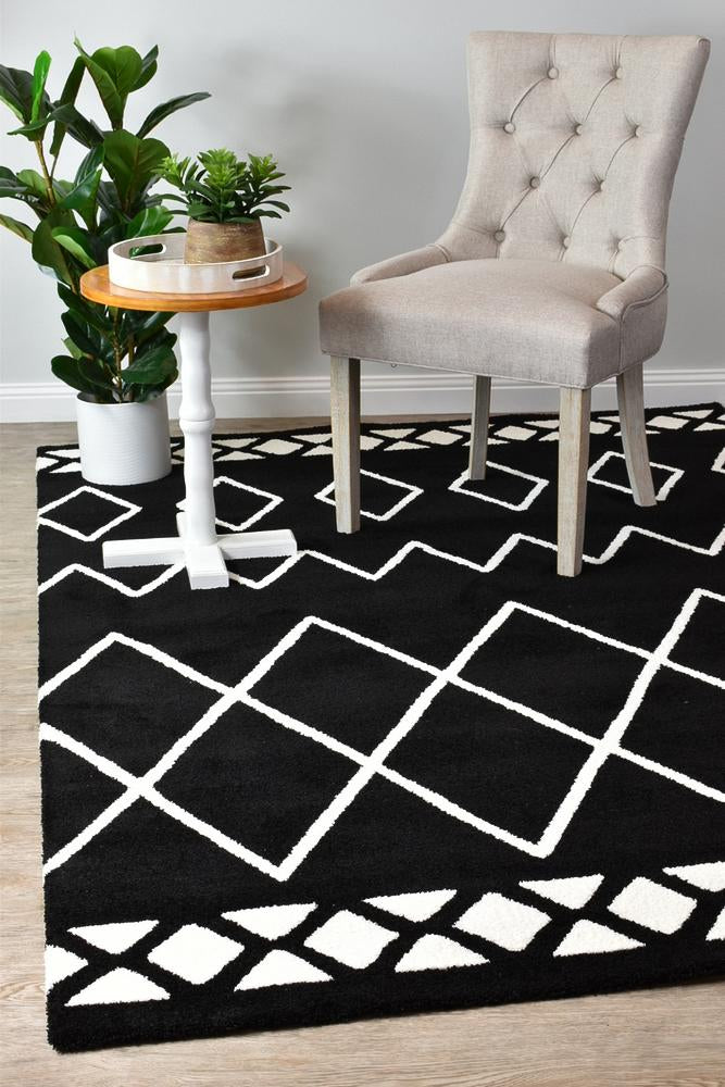 Maya Berber Black White Rug 63207-630
