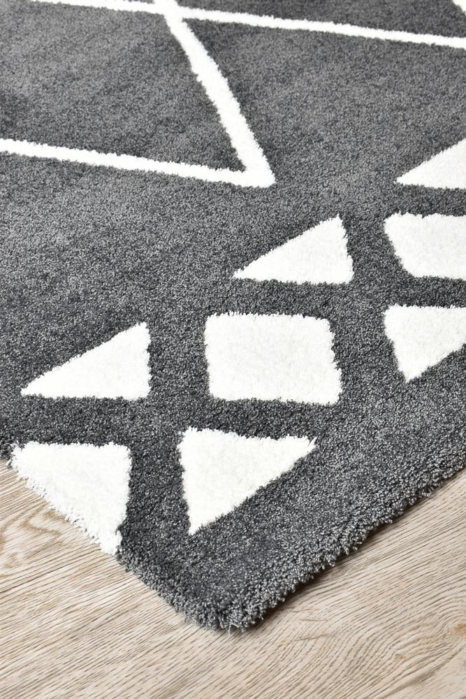 Maya Berber Grey White Rug 63207-690