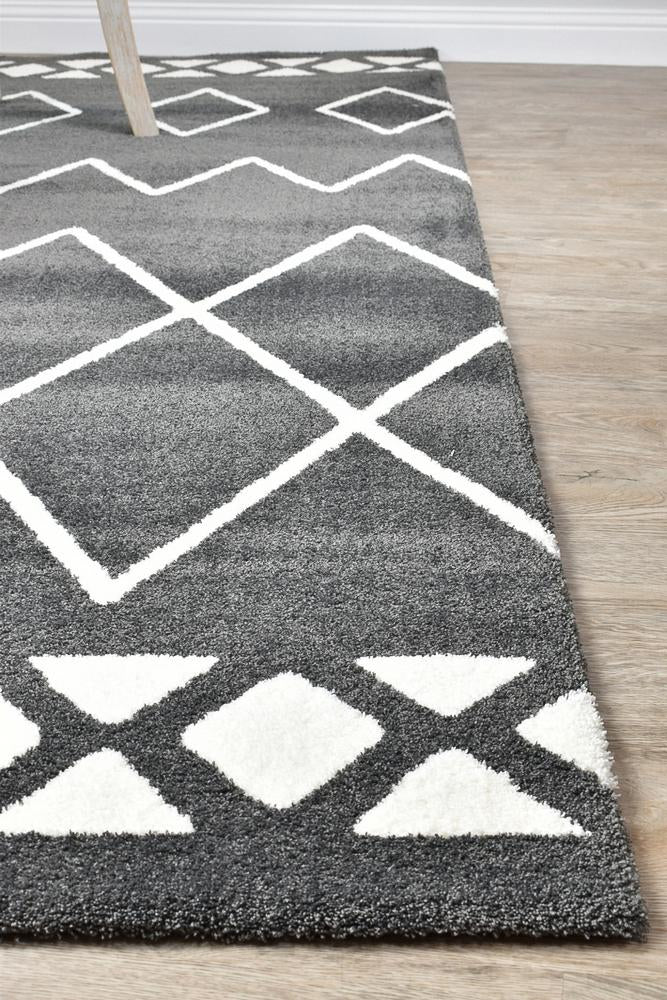 Maya Berber Grey White Rug 63207-690