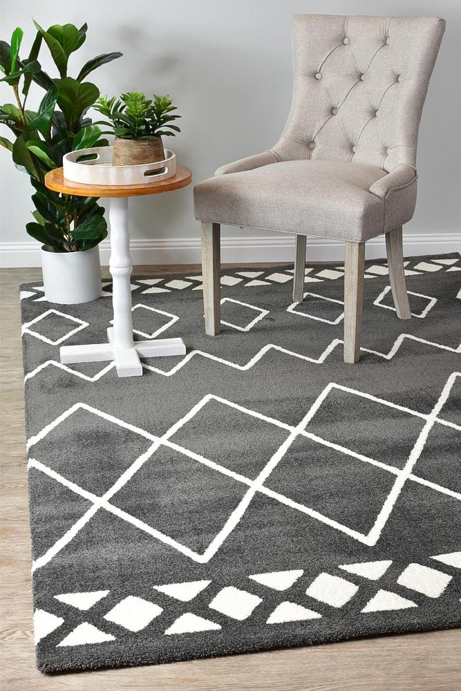 Maya Berber Grey White Rug 63207-690