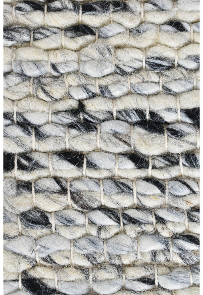 Alby Wool Ivory Black Rug