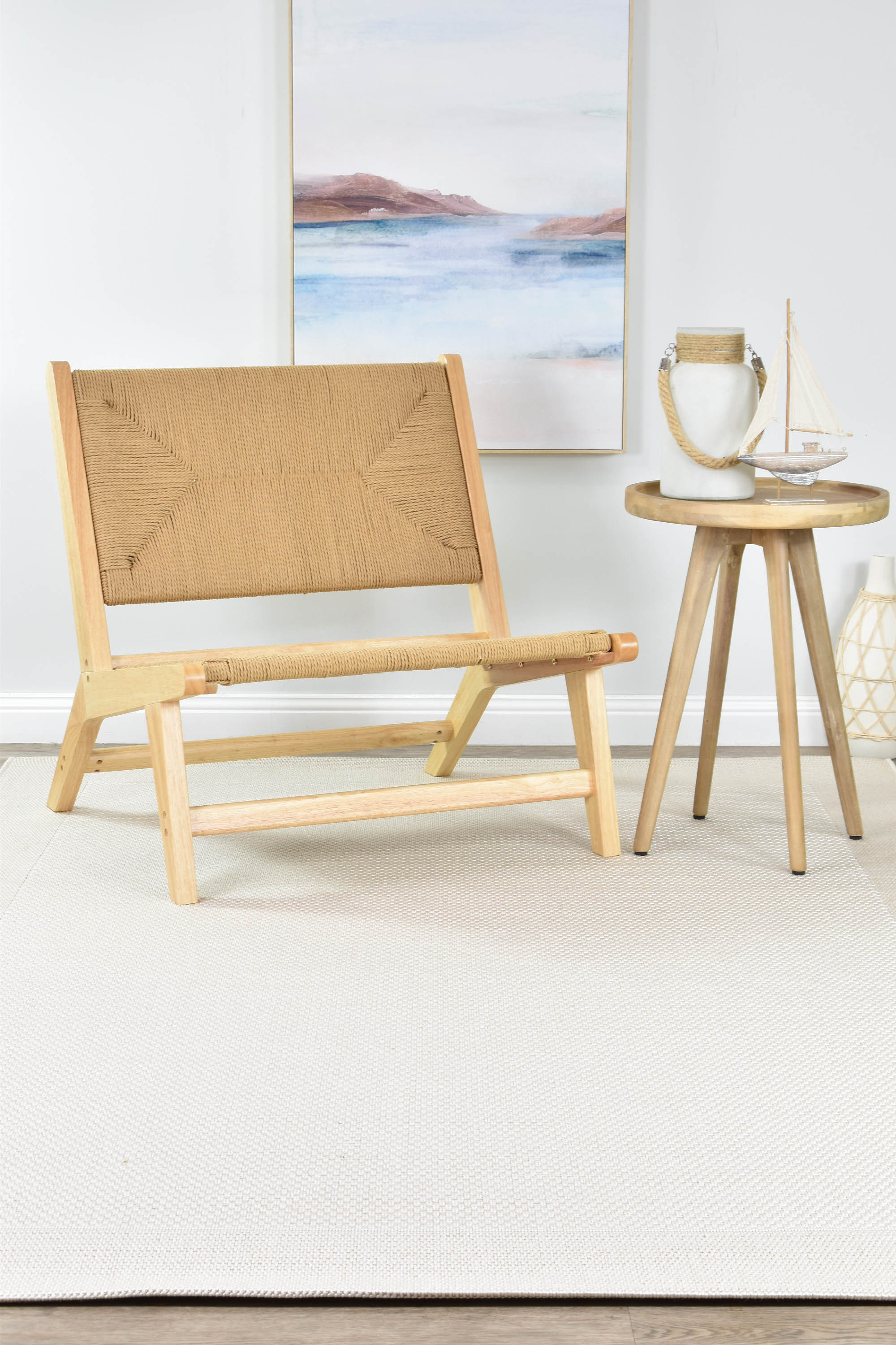 All Seasons Sisal White Rug 3900-069