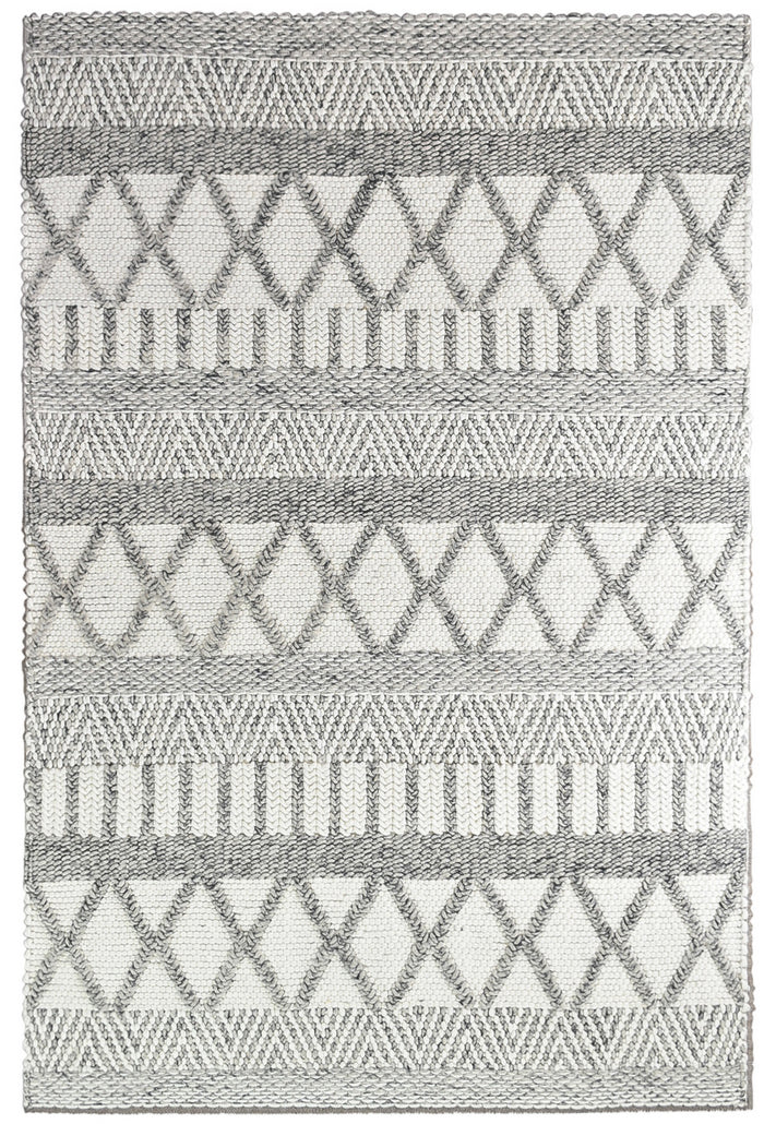 Catalina Wool White Silver Rug