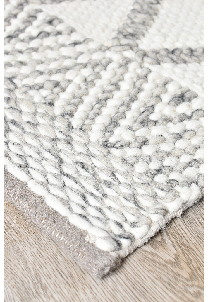 Catalina Wool White Silver Rug