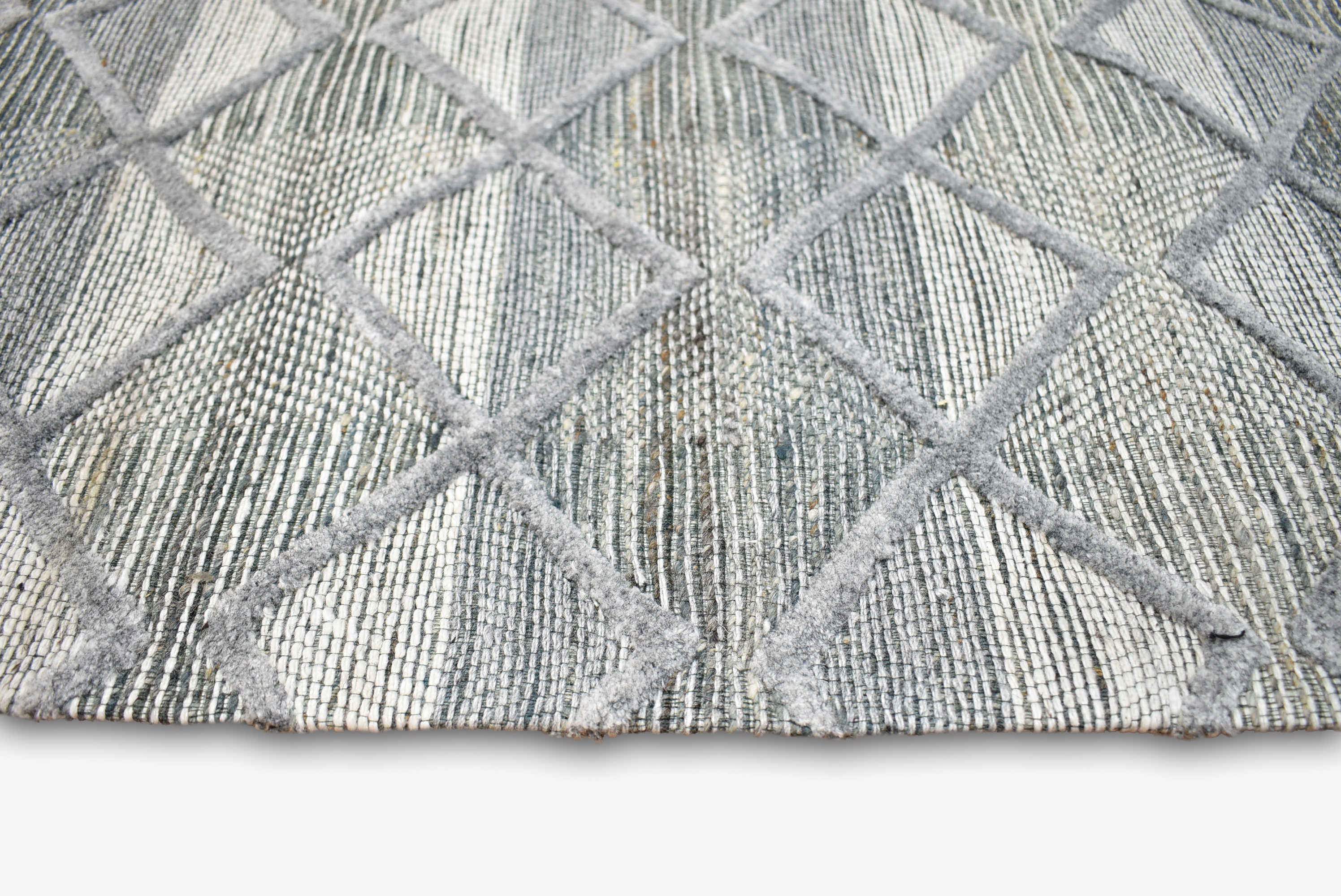 Medina Silver Teal Wool Rug