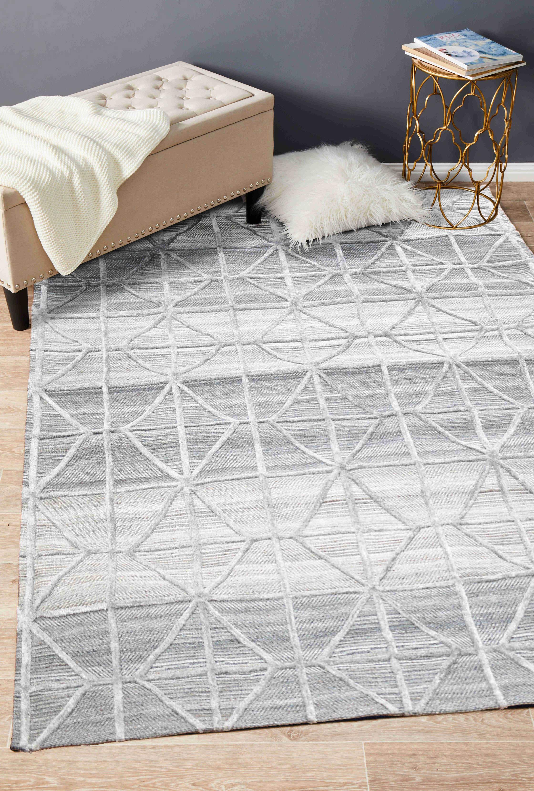 Medina Slate Grey Wool Rug