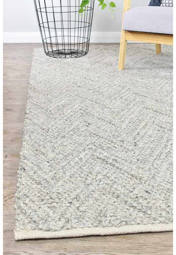Le Vene Wool Silver Rug