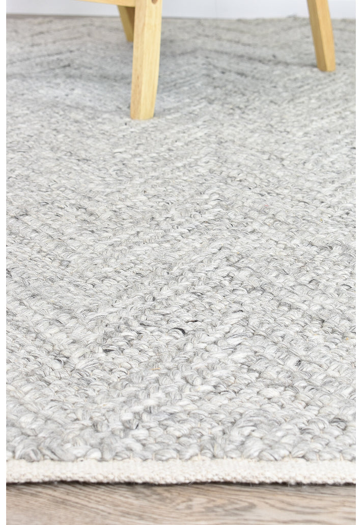 Le Vene Wool Silver Rug