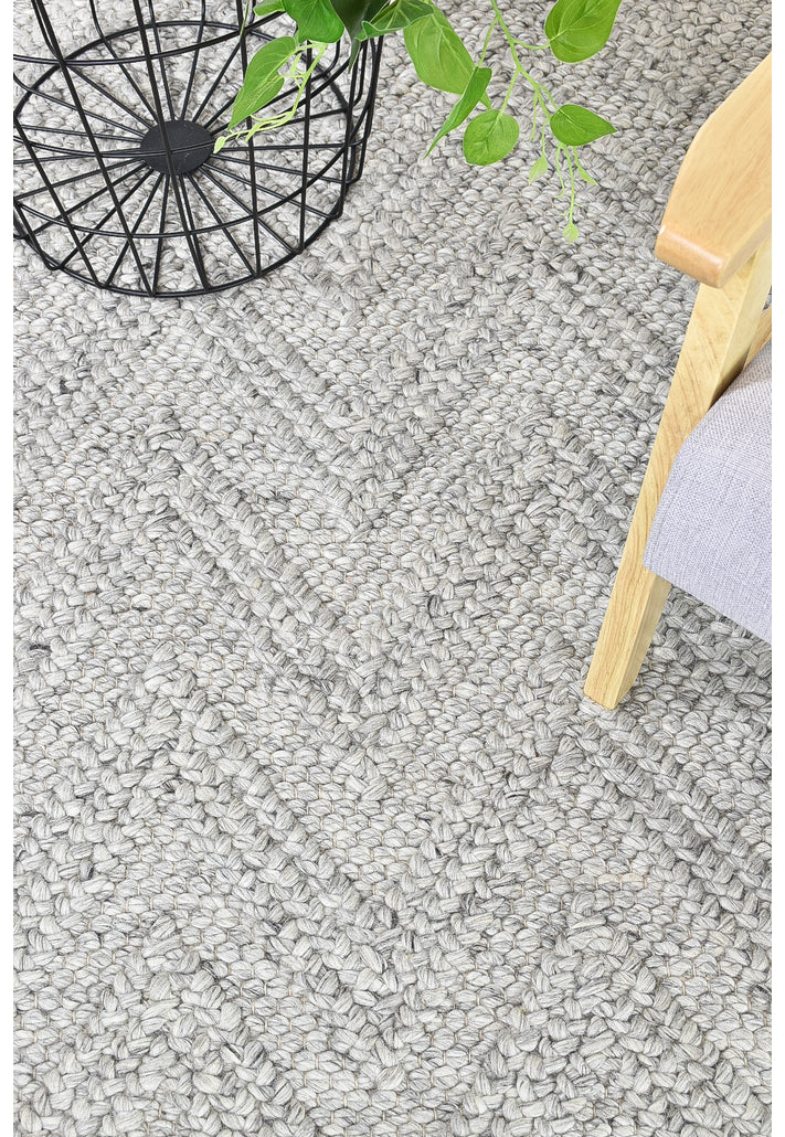 Le Vene Wool Silver Rug