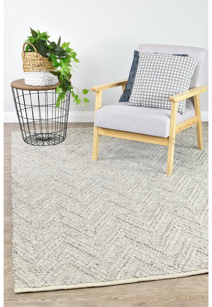 Le Vene Wool Silver Rug