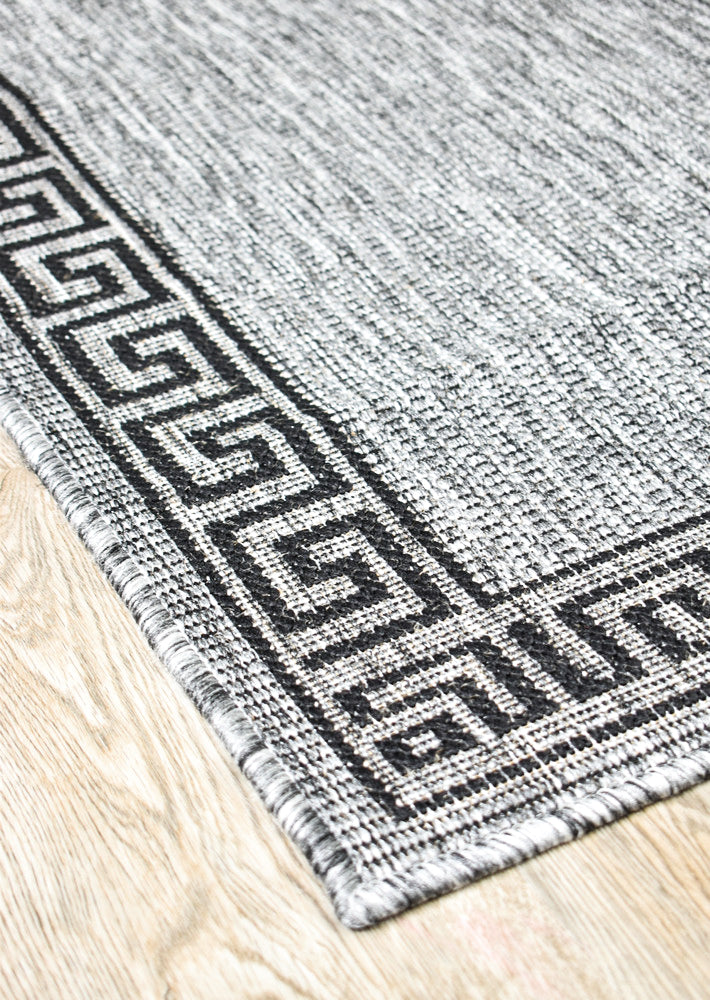 long island Grey Black Rug 7781-DM9E Runner