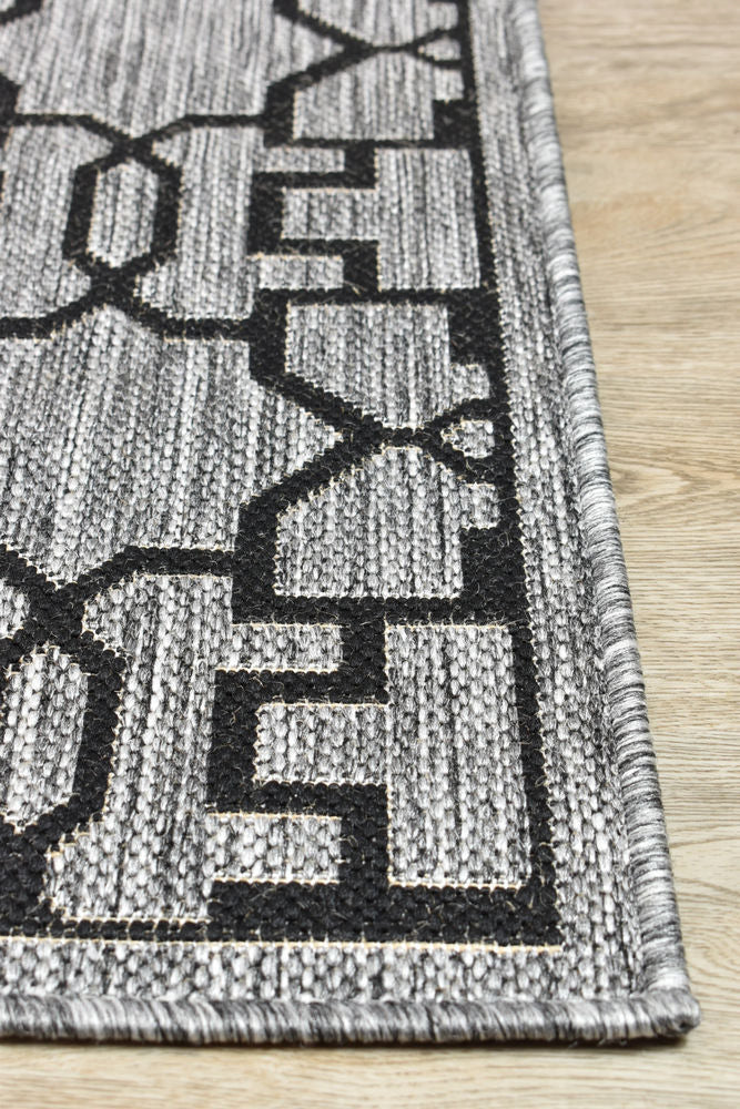 Long Island Grey Black Rug 208-DM9E