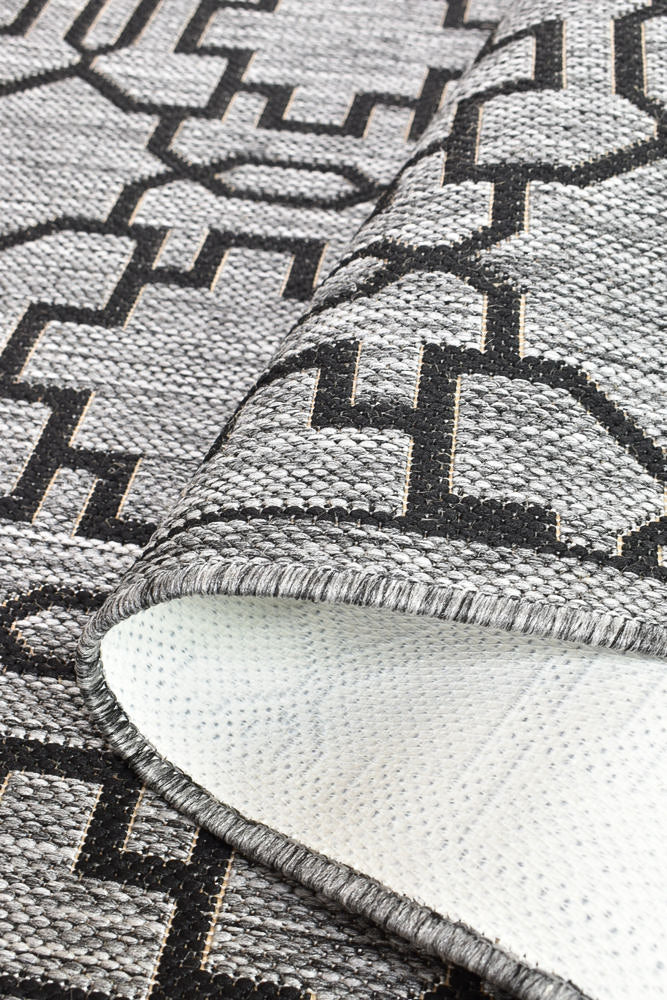 Long Island Grey Black Rug 208-DM9E