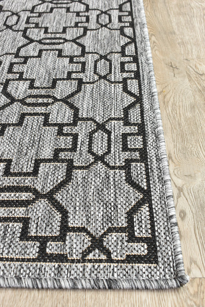 Long Island Grey Black Rug 208-DM9E