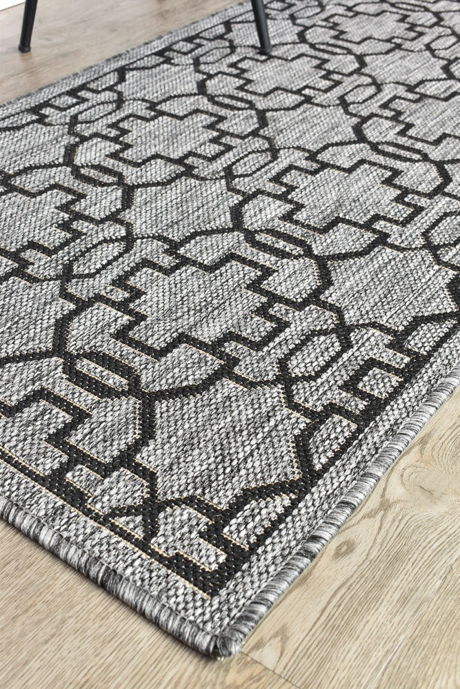 Long Island Grey Black Rug 208-DM9E