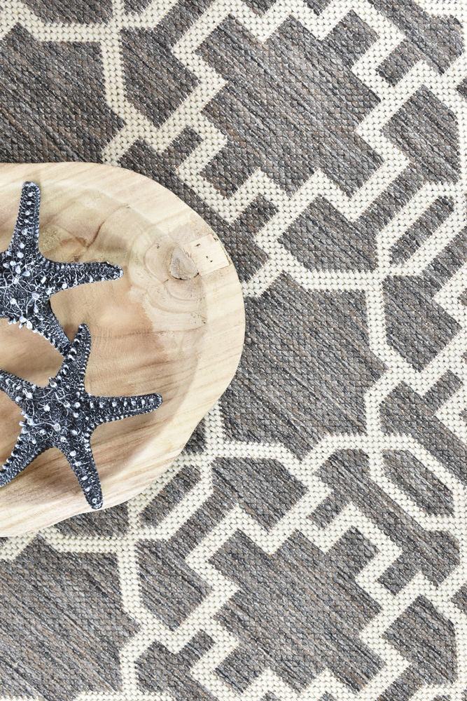 Long Island Brown Cream Rug 208-W71E