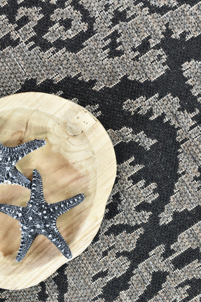 Long Island Brown Black Rug 5605-J48H