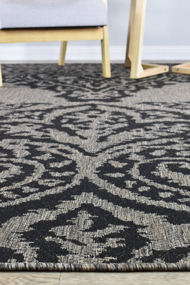 Long Island Brown Black Rug 5605-J48H