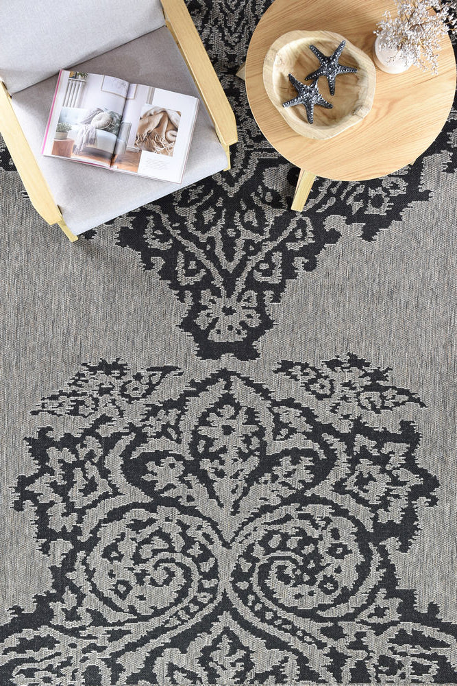 Long Island Brown Black Rug 5605-J48H