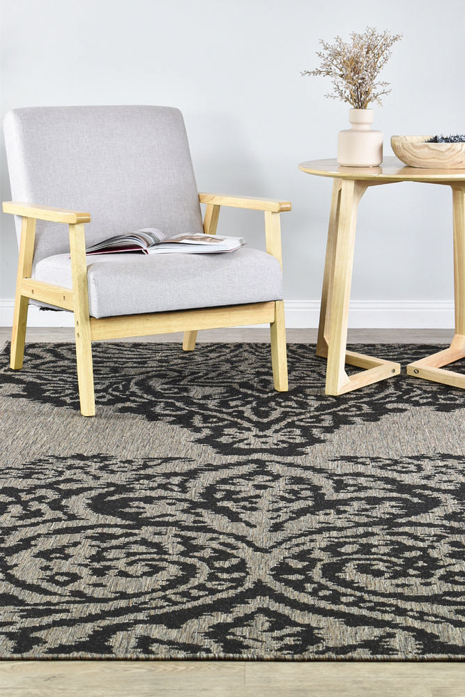 Long Island Brown Black Rug 5605-J48H