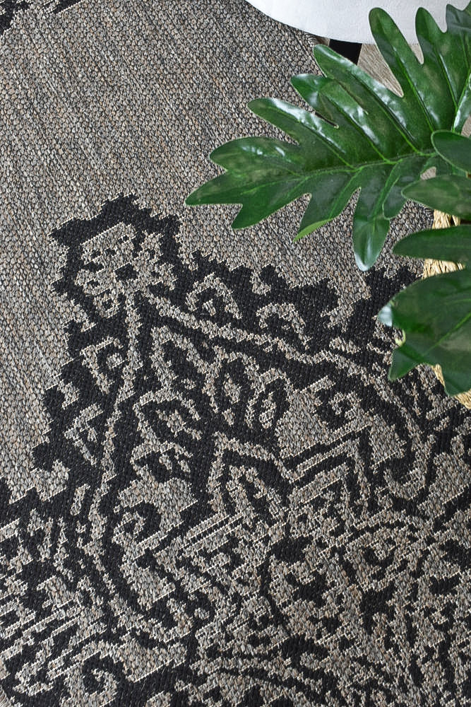 Long Island Brown Black Rug 5605-J48H