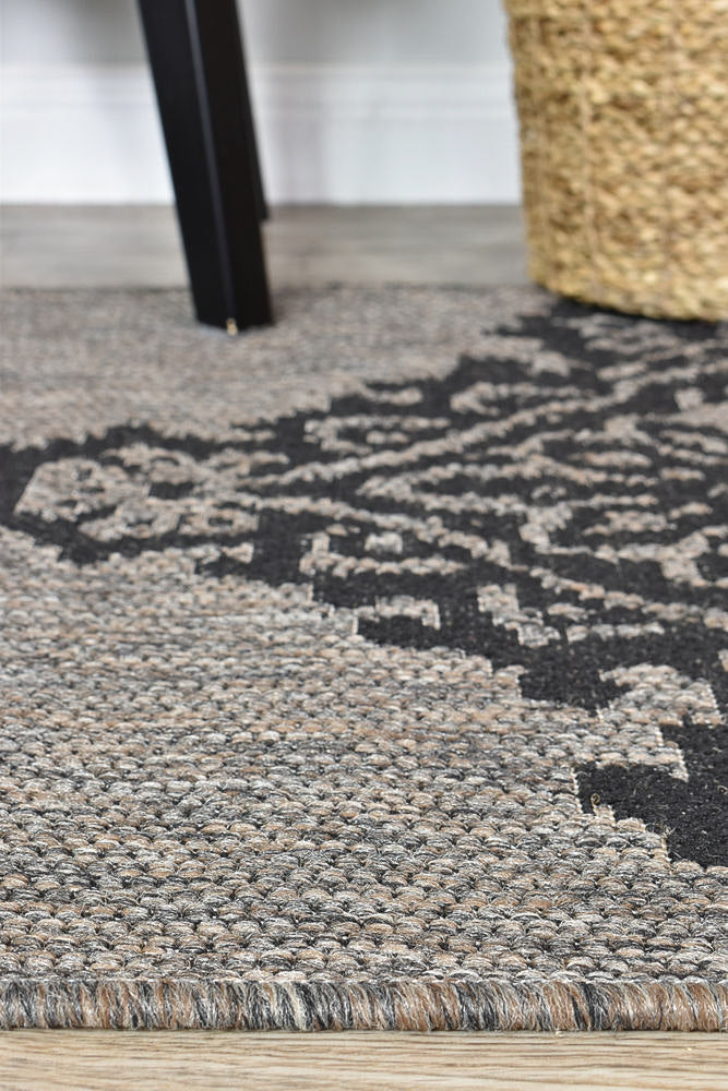 Long Island Brown Black Rug 5605-J48H