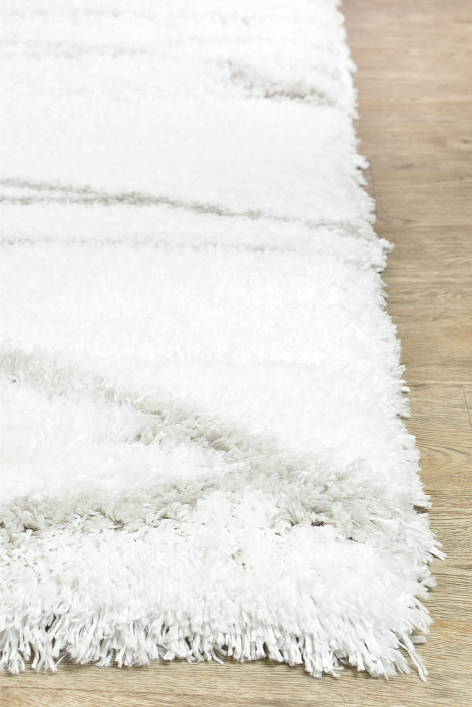 Mascot Shaggy White Rug 8741A