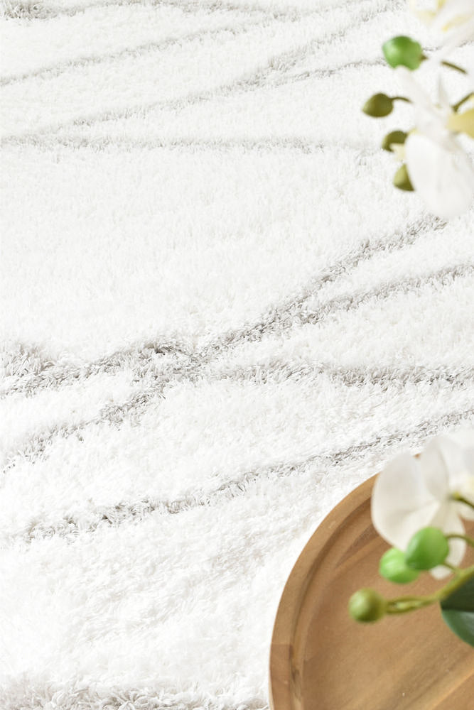 Mascot Shaggy White Rug 8741A