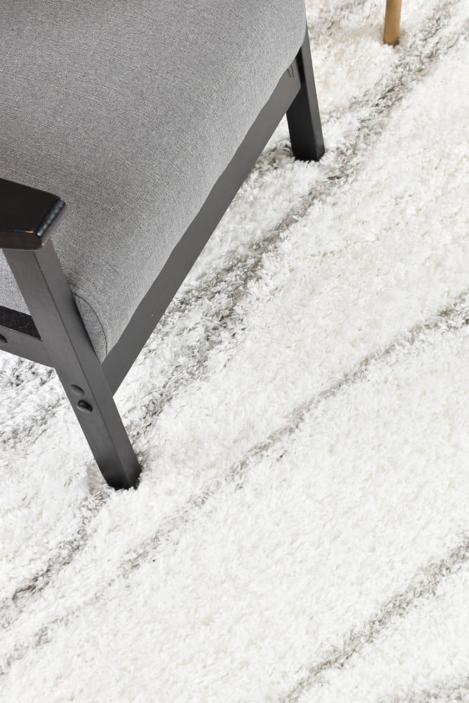 Mascot Shaggy White Rug 8741A