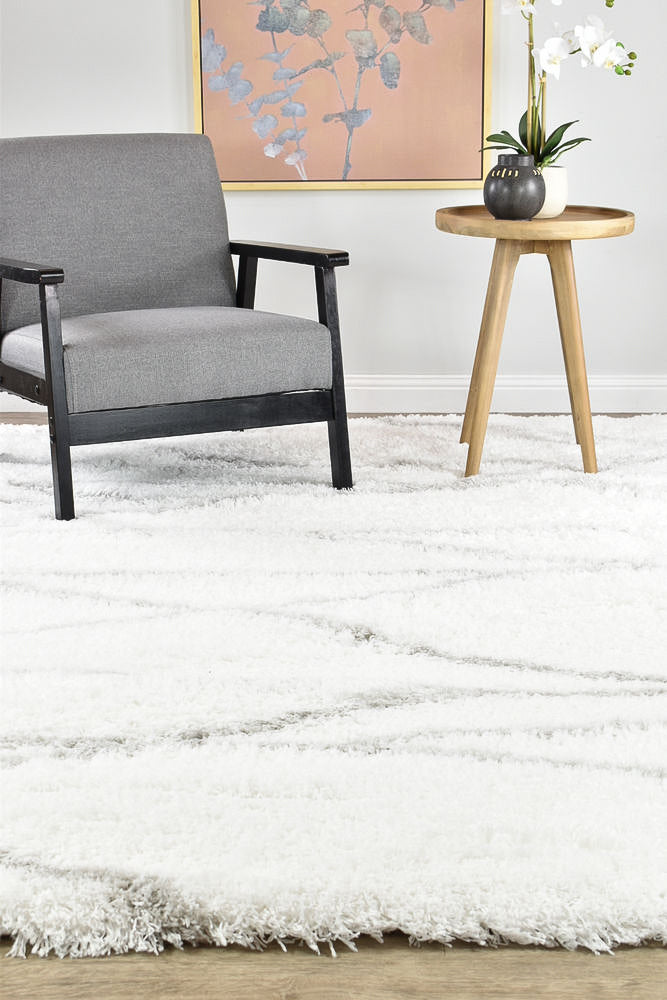 Mascot Shaggy White Rug 8741A