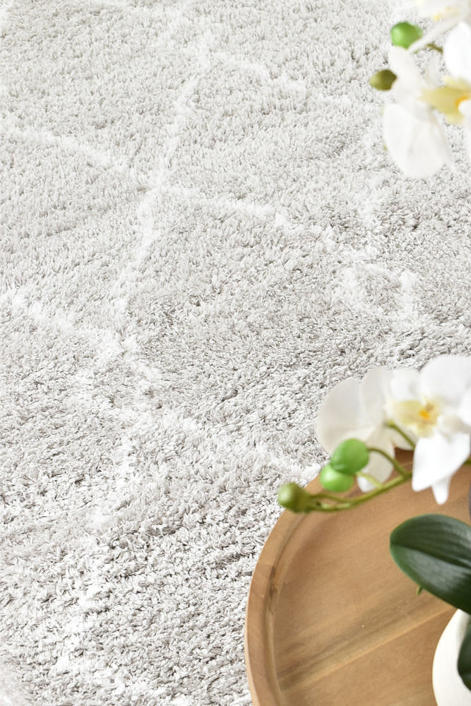 Mascot Shaggy Light Grey Rug 8744A