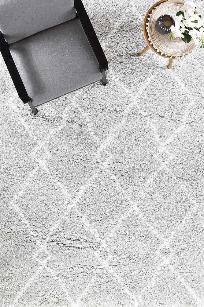 Mascot Shaggy Light Grey Rug 8744A