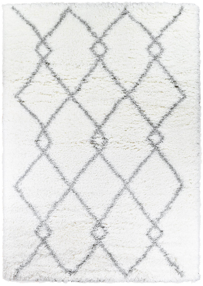 Mascot Shaggy White Rug 8744A