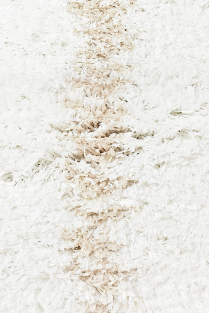 Mascot Shaggy Beige White Rug 8745A