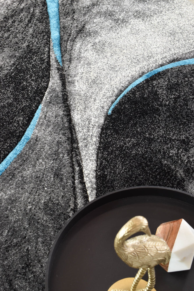 Millard 37 Dark Grey Turquoise