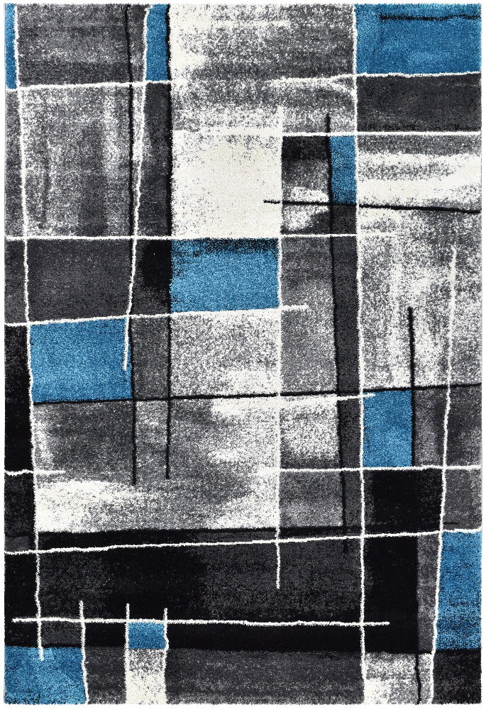 Millard 297 Dark Grey Turquoise Rug