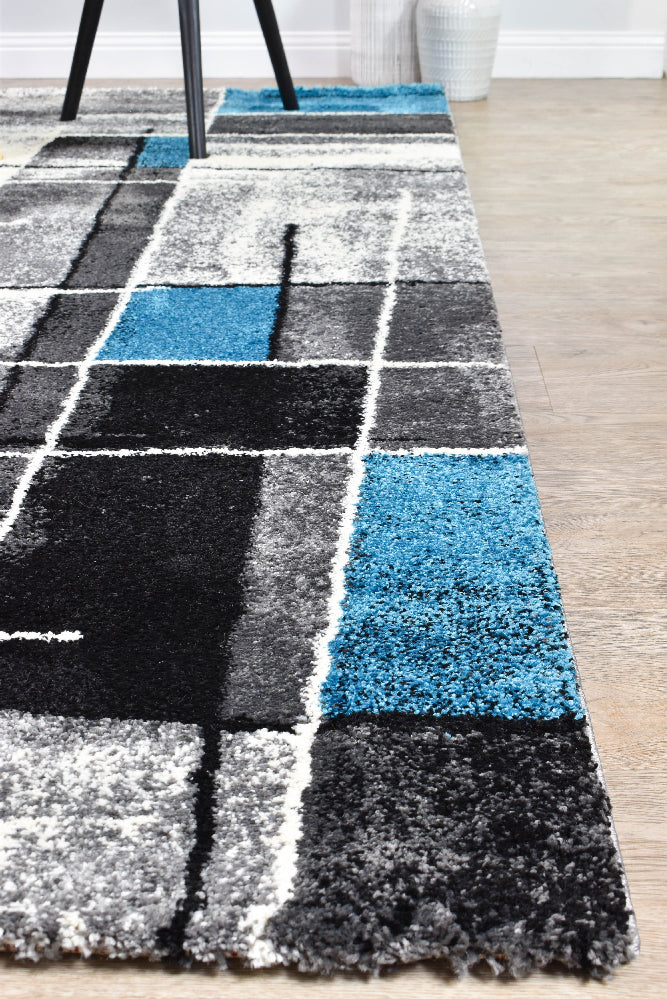 Millard 297 Dark Grey Turquoise Rug