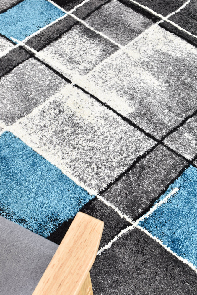 Millard 297 Dark Grey Turquoise Rug