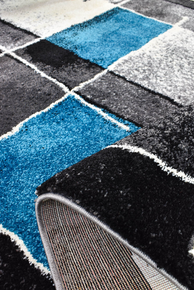 Millard 297 Dark Grey Turquoise Rug